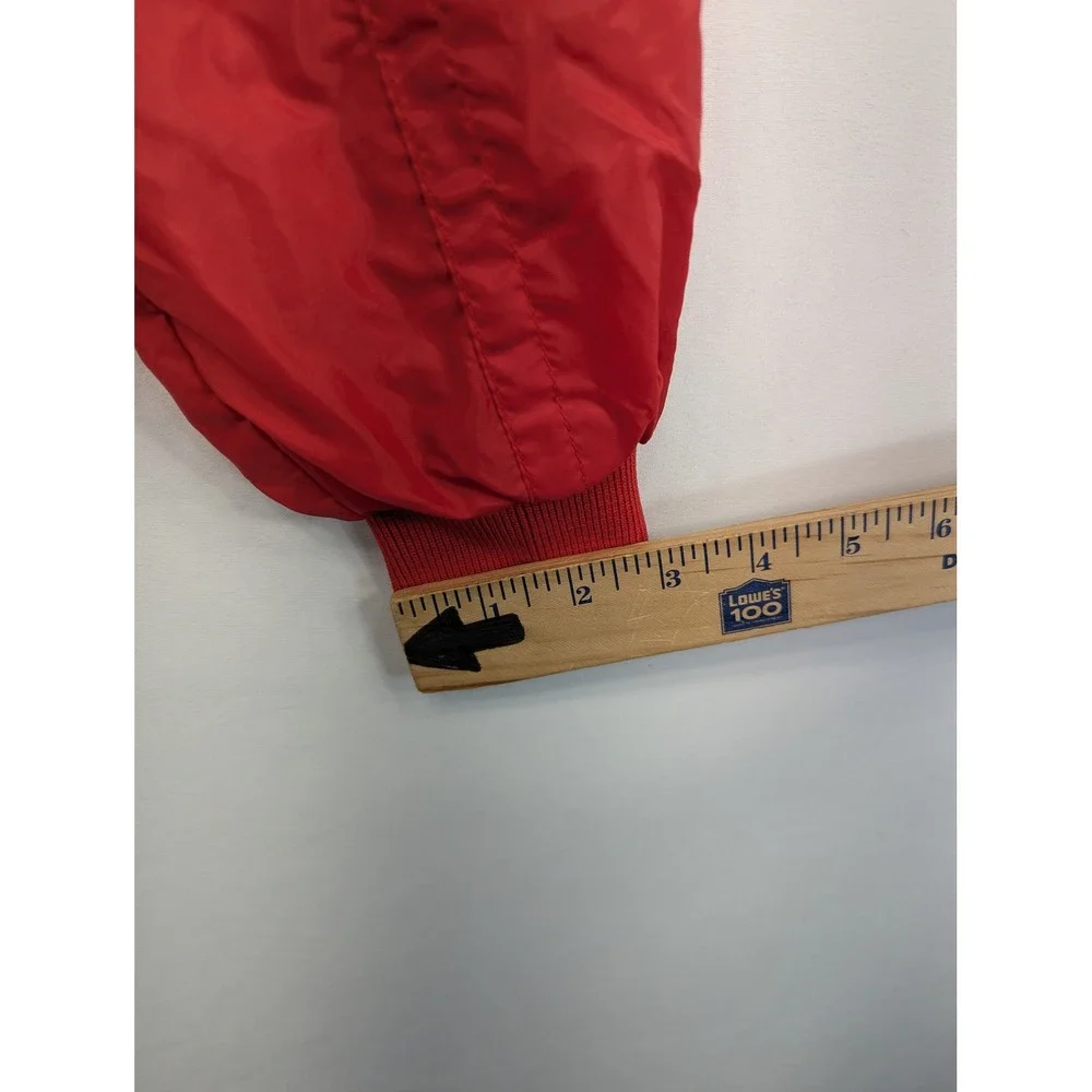 Vintage NHRA Drag Racing Bomber Jacket Red Nylon Windbreaker Mens Medium J10